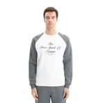 Arma K26124600301 Regular Fit Baskı Yazılı Bisiklet Yaka Ekru-E1 Erkek Sweatshirt