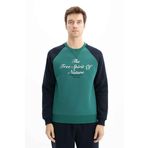 Arma K26124600301 Regular Fit Baskı Yazılı Bisiklet Yaka Yeşil-Y10 Erkek Sweatshirt