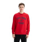 Arma K26124601201 Yazı Baskılı Regular Fit Şardonsuz 3 İplik Bisiklet Yaka Kırmızı-K1 Erkek Sweatshirt