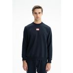 Arma K26124601401 Sade Şık Regular Fit Şardonsuz 3 İplik Bisiklet Yaka Lacivert-L1 Erkek Sweatshirt