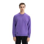 Arma K26124601801 Regular Fit Şardonsuz 3 İplik Kanguru Cepli Bisiklet Yaka Mor-M1 Erkek Sweatshirt