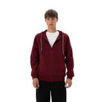 Arma K26324923501 Regular Fit Fermuarlı Kapüşonlu Bordo-B1 Erkek Sweatshirt
