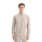 Arma K26404626301 Regular Fit Şardonsuz 3 iplik Basic Fermuar Cepli Dik Yakalı Yarım Fermuar Bej-B2 Erkek Sweatshirt