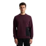 Arma K28124602101 Regular Fit 3 İplik Şardonlu Yandan Tek Fermuar Cepli Bisiklet Yaka Bordo-B1 Erkek Sweatshirt