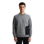 Arma K28124602101 Regular Fit 3 İplik Şardonlu Yandan Tek Fermuar Cepli Bisiklet Yaka Gri-G1 Erkek Sweatshirt