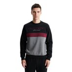 Arma K28124602701 Regular Fit Yazılı Baskılı Bisiklet Yaka Siyah-S1 Erkek Sweatshirt