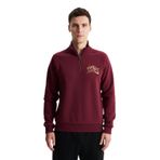 Arma K28404626801 Regular Fit Cepsiz Basic 3 İplik Şardonlu Dik Yaka Yarım Fermuar Kırmızı-K3 Erkek Sweatshirt