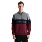 Arma K28404627901 Tarz Regular Fit 3 İplik Şardonlu Dik Yaka Yarım Fermuarlı Kırmızı-K3 Erkek Sweatshirt