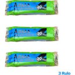 Arma Mavi Orta Boy 20 Adetlik 3 Rulo 55x60 cm 30 lt Çöp Torbası Poşeti