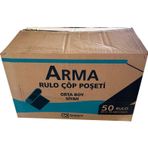 Arma Mavi Orta Boy 20 Adetlik 50 Rulo 1000 Adet 55x60 cm 30 lt Çöp Torbası Poşeti