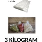 Arma Naksan Bir kg Lik Şeffaf Naylon Torba Bakliyat Poşeti 20CM x 30CM- 3 kg