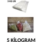 Arma Naksan Üç kg Lik Şeffaf Naylon Torba Bakliyat Poşeti 25CM x 40CM- 5 kg