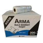 Arma Rulo Market Poşeti Torbası - Atlet Poşet - Şeffaf - Orta Boy - 20x200 Adet - Koli