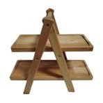 Ar&Ma Wood 2 Katlı Dikdörtgen Baharat Standı, Baharatlık, Kurabiye Standı Düzenleyici, Organizer