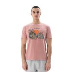 Arma Y25344490701 Pembe-P11 Regular Fit Parça Boyama Bisiklet Yaka Erkek T-shirt