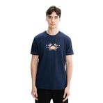 Arma Y27344471201 Lacivert-L1 Regular Fit Süprem Penye Bisiklet Yaka Erkek T-shirt