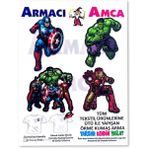 Armacı Amca Ütü Ile Yapışan 4 Adet Örme Kumaş Arma Yırtık Kapatıcı Pratik Yama Tekstil Patch Güç Süper Kahraman Lar