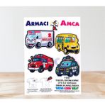 Armacı Amca Ütü Ile Yapışan 4 Adet Örme Kumaş Arma Yırtık Kapatıcı Pratik Yama Tekstil Patch Polis Iyfaiye Ambulans Okul Otobüsü