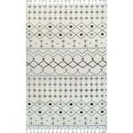 Armada Carpet 1551A BEYAZ GRİ İskandinav Desenli Kesme Yolluk Halı Kolay Temizlenebilir Tozumaz Yumuşak Halı META 1551ABEYAZGRI BEYAZ GRİ 80 x 300