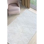 Armada Carpet 4253A BEYAZ LİZBON Modern Desenli Halı Koridor Kesme Yolluk Yumuşak Doku Dokuma Makine Halısı 4253ABEYAZ BEYAZ 80 x 100
