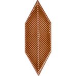 Armada Çini 05x15 cm Çizgili Yaprak Desen Karamel Çini Seramik Karo