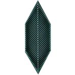 Armada Çini 05x15 cm Çizgili Yaprak Desen Yeşil Çini Seramik Karo