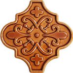 Armada Çini 12x12 Ottoman Çiçekli Arabesk Karamel Çini Seramik Karo