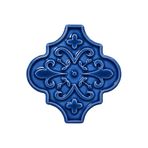 Armada Çini 12x12 Ottoman Çiçekli Arabesk Kobalt Çini Seramik Karo