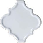 Armada Çini 12x12 Ottoman Rölyefli Arabesk Beyaz Çini Karo Seramik