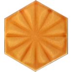 Armada Çini 15x17 cm Çiçekli Karamel Desen Altıgen Çini Seramik Karo