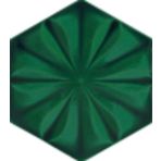 Armada Çini 15x17 cm Çiçekli Yeşil Desen Altıgen Çini Seramik Karo