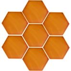 Armada Çini 15x17 cm Düz Karamel Altıgen Çini Seramik Karo