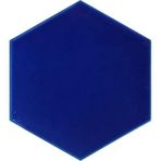 Armada Çini 15x17 cm Düz Kobalt Altıgen Çini Seramik Karo