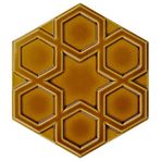 Armada Çini 15x17 cm Rölyefli Yıldız Karamel Altıgen Çini Karo