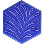Armada Çini 15x17 cm Yaprak Kobalt Altıgen Seramik