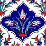 Armada Çini 20x20 cm AC 45 Kütahya Cami Çinisi İznik Desenli Seramik Çini Karo