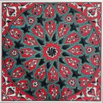 Armada Çini 20x20 Cm Ed 320 İznik Desen Geometrik Kütahya Çini Karo Çok Renkli