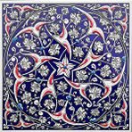 Armada Çini 20x20 Cm Ed 322 İznik Rumi Desenli Kütahya Çini Karo Çok Renkli