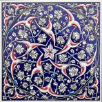 Armada Çini 20x20 Cm ED 322 İznik Rumi Desenli Kütahya Çini Karo