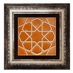 Armada Çini 20x20 cm Rölyefli Karamel Selçuk Yıldızı Deseni Çini Karo