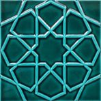 Armada Çini 20x20 cm Rölyefli Yeşil Selçuklu Yıldızı Deseni Çini Karo