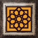 Armada Çini 20x20 cm SP 101-Kahve Kabartmalı Türk Yıldızı Kütahya İznik Çini Deseni Modelleri