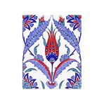Armada Çini 20X25 cm AC 1002 Kütahya Cami Çinisi Lale Desenli Seramik Çini Karo