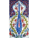 Armada Çini 20X40 Cm Ed 157 Selvi Eldekoru Çini Pano