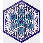 Armada Çini 21X23 cm Al 8 Selçuklu Desenli Seramik Altıgen Çini Karo