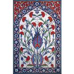 Armada Çini 40X60 cm ED 512 Mavi Hançerli Eldekoru Çini Pano