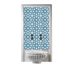 Armada Çini 60x100 Cm SP 89-v Turkuaz Beyaz Serigraf Türk Hamamı Pano