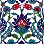 Armada Çini Ac 19 20x20 cm Laleli Desen Osmanlı Çini Seramik Karo