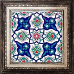 Armada Çini Ac 27 Kütahya Rumi Desenli İznik Çini 20x20 cm Pano