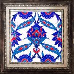 Armada Çini Ac 30 İznik Desen Kütahya Çini 20x20 cm Pano